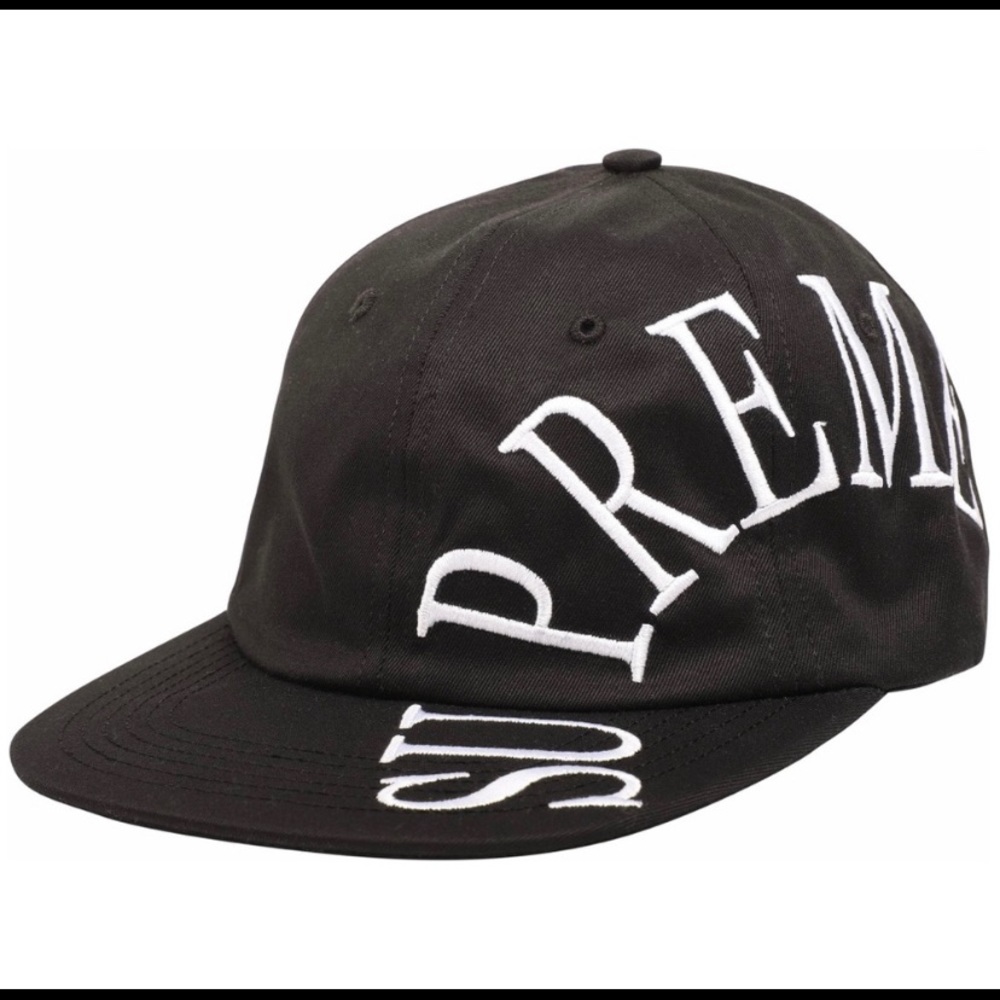 Supreme Side Arc 6 Panel Black Hat